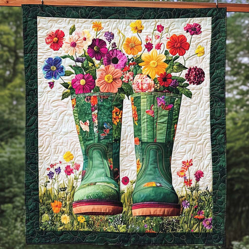 Blooming Boots Quilted Blanket NCU0NT1016