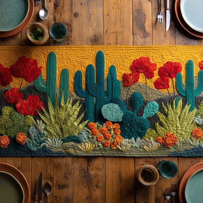 Blooming Cactus Quilted Table Runner NCU0HNH322