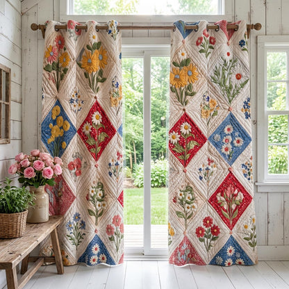 Blooming Comfort Quilted Curtains NCU0DV1992
