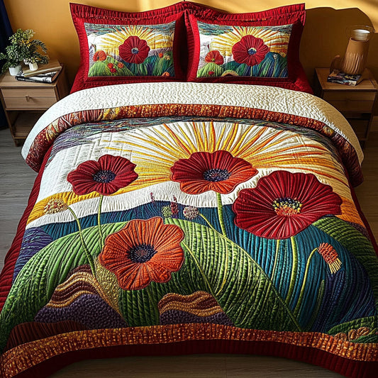 Blooming Daydream 3-Piece Quilted Bedding Set NCU0PTT274