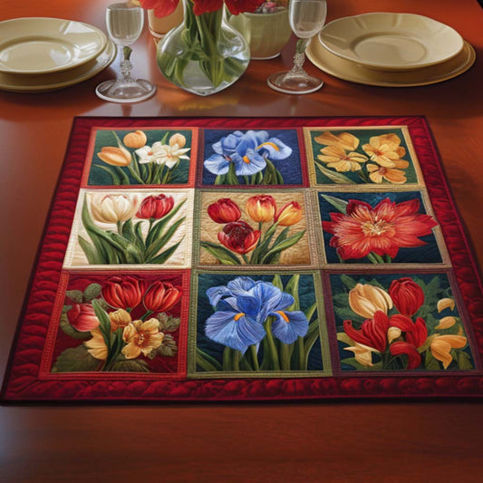 Blooming Delight Quilted Table Topper NCU0NNT964