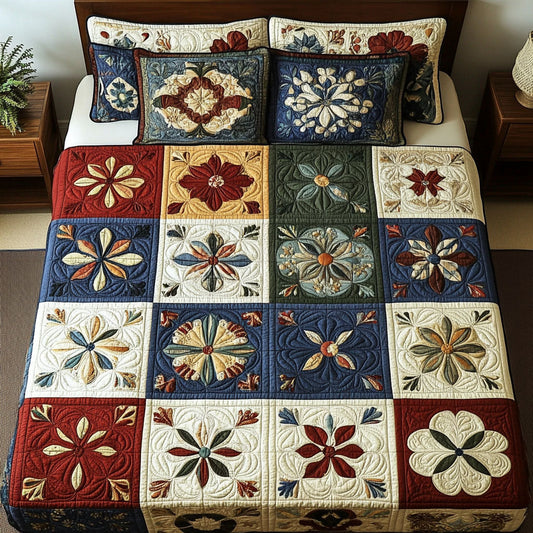 Blooming Dream 3-Piece Quilted Bedding Set NCU0PTT556