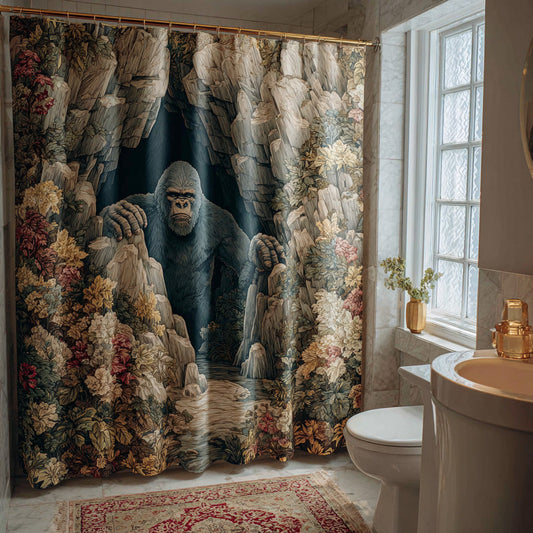 Blooming Encounter Bigfoot Shower Curtain NCU0LDH596