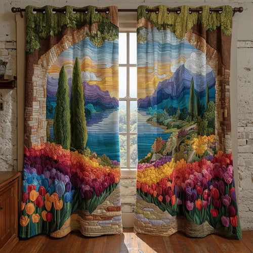 Blooming Fields Quilted Curtains NCU0PTT2114