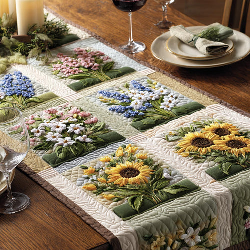 Blooming Fields Quilted Table Runner NCU0DV1999