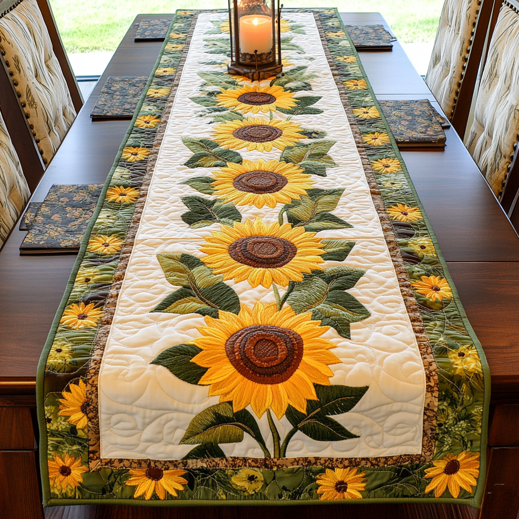 Blooming Fields Quilted Table Runner NCU0NVH307