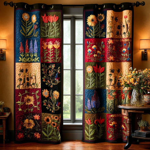 Blooming Grace Quilted Curtains NCU0NNT2437