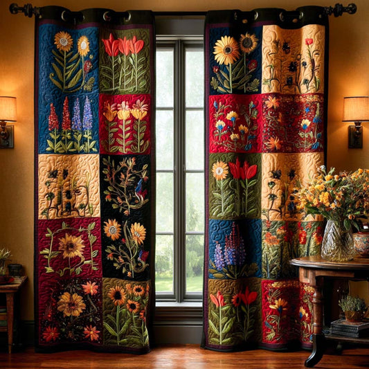 Blooming Grace Quilted Curtains NCU0NNT2437