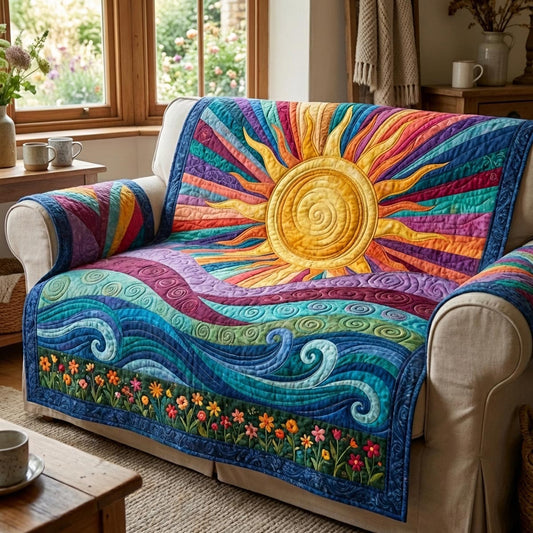 Blooming Horizon Quilted Sofa Cover NCU0DV2066