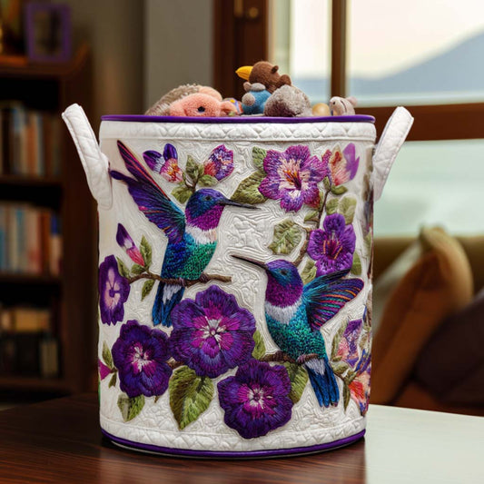 Blooming Hummingbird Quilted Laundry Basket NCU0NNT1408