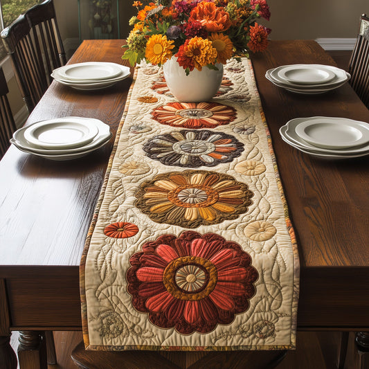 Blooming Mandalas Quilted Table Runner NCU0PTT625