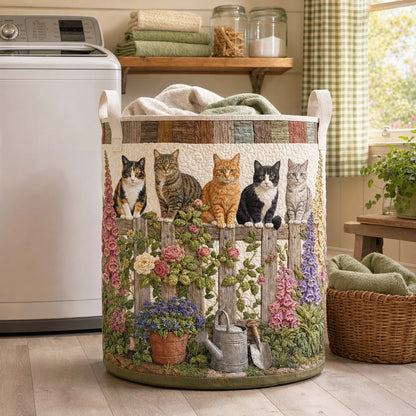 Blooming Paws Quilted Laundry Basket NCU0NTD2078