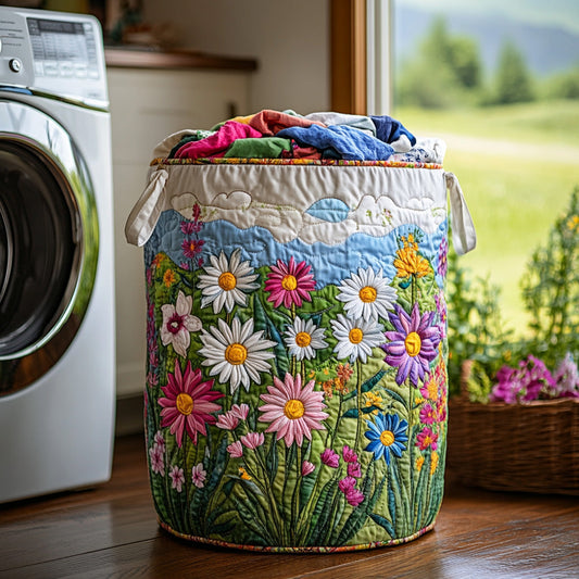Blooming Prairie Quilted Laundry Basket NCU0DV738