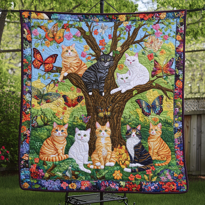 Blooming Purrfection Quilted Blanket NCU0DK559