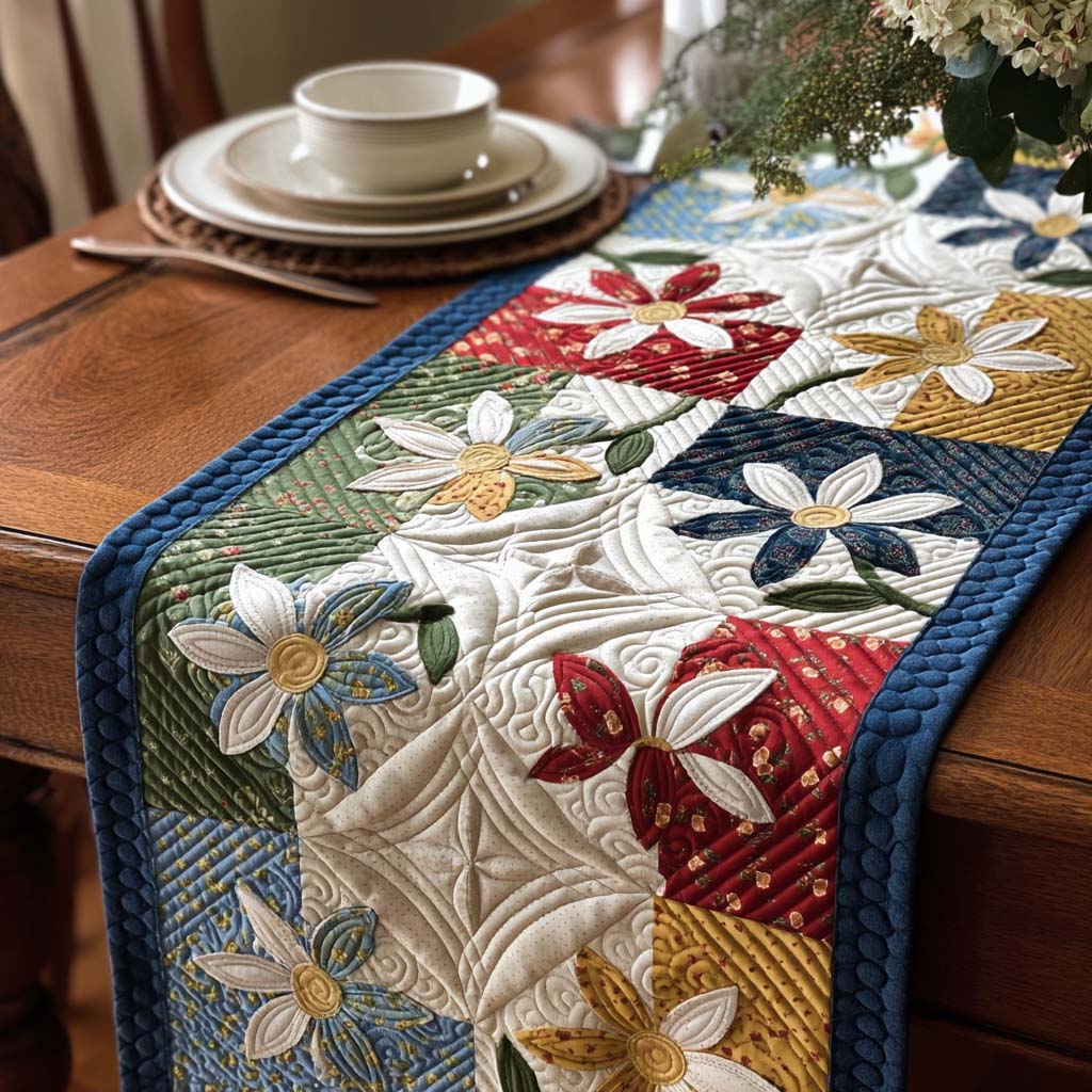 Blooming Seasons Quilted Table Runner NCU0DQQ0231