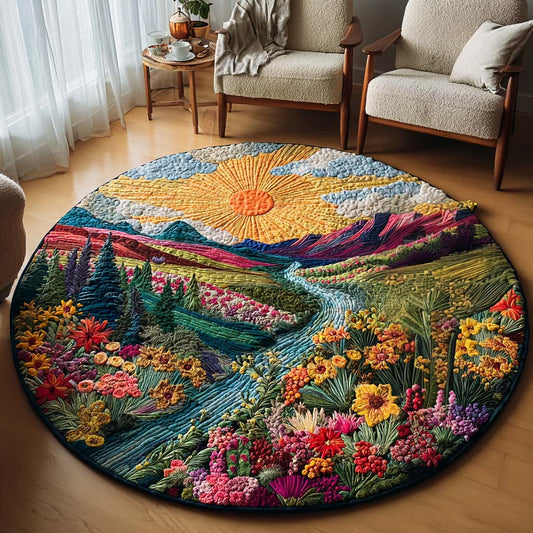 Blooming Serenity Quilted Round Mat NCU0DQQ0218