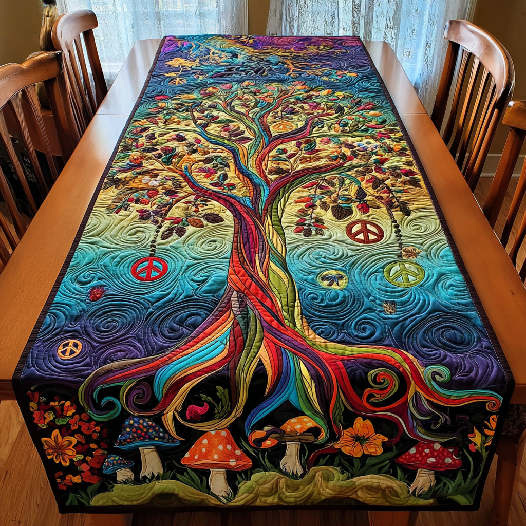 Blooming Trees Quilted Table Runner NCU0DDK1301