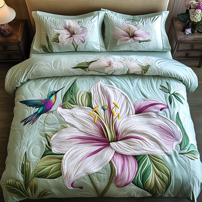 Blossom Beauty 3-Piece Quilted Bedding Set NCU0NVH425
