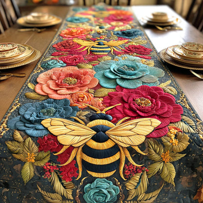Blossom Bees Quilted Table Runner NCU0NTD574