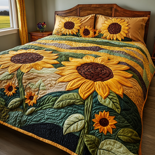 Blossom Breeze 3-Piece Quilted Bedding Set NCU0NVH311