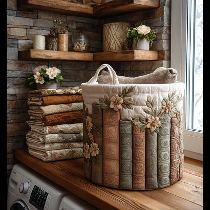 Bookish Garden Quilted Laundry Basket NCU0QN016