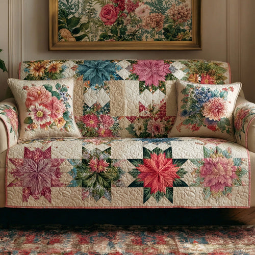 Blossom Harmony Star Quilted Sofa Cover NCU0LDH215