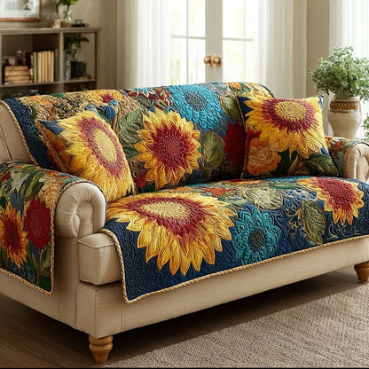Blossom Haven Quilted Sofa Cover NCU0NNL169
