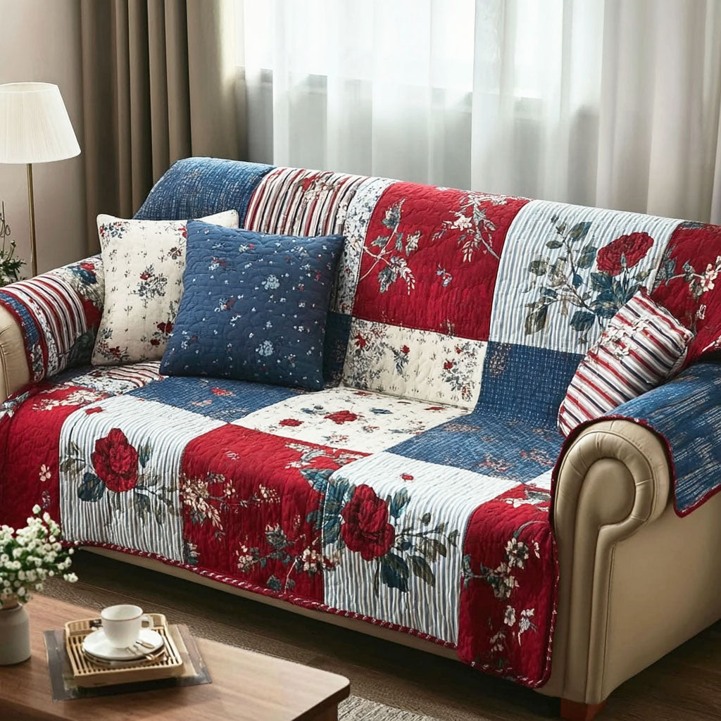 Blossom Heritage Quilted Sofa Cover NCU0NTD1672