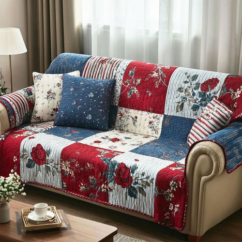 Blossom Heritage Quilted Sofa Cover NCU0NTD1672
