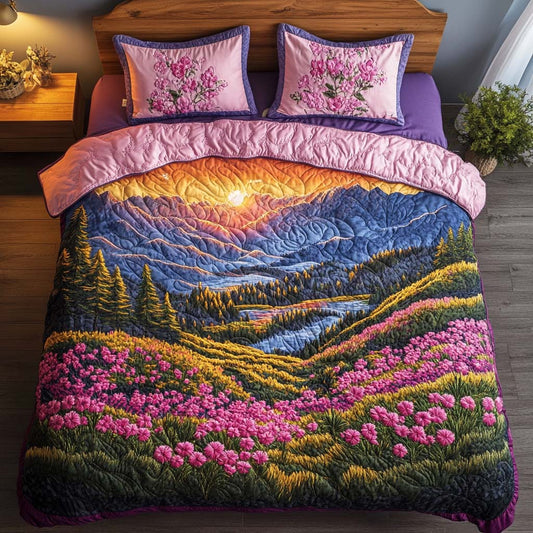 Blossom Horizon 3-Piece Quited Bedding Set NCU0NNT833