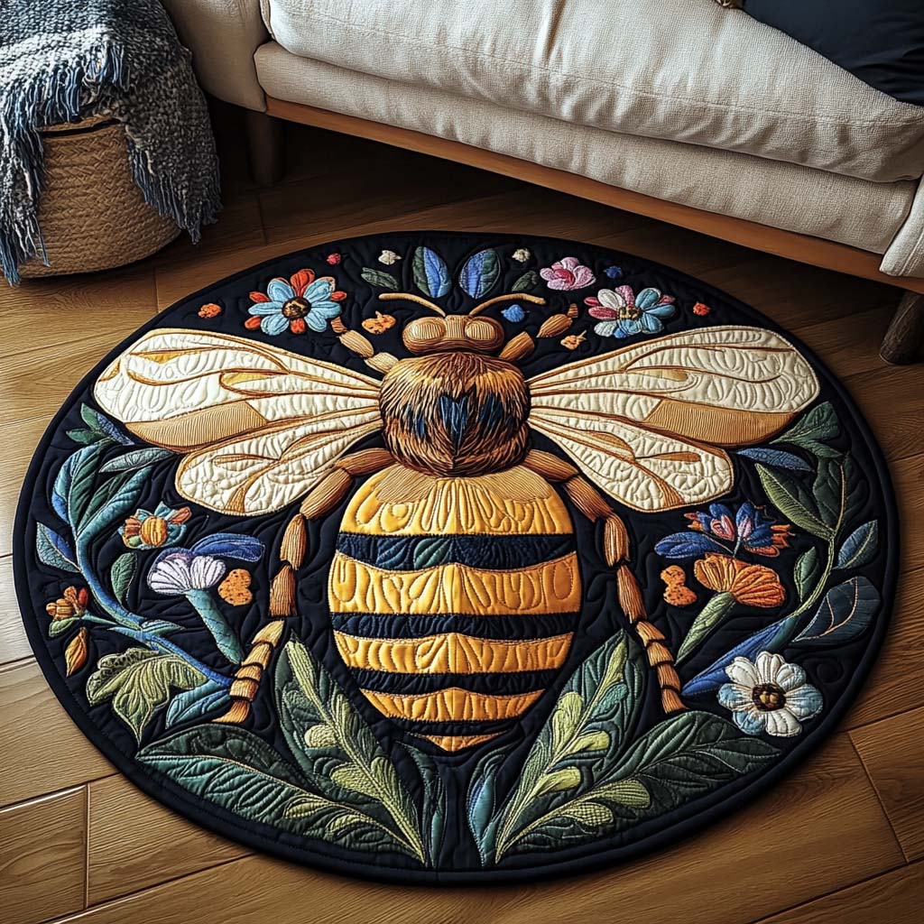 Blossom Keeper Quilted Round Mat NCU0NT1250