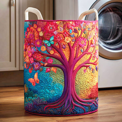 Blossom Life Tree Quilted Laundry Basket NCU0NTD416