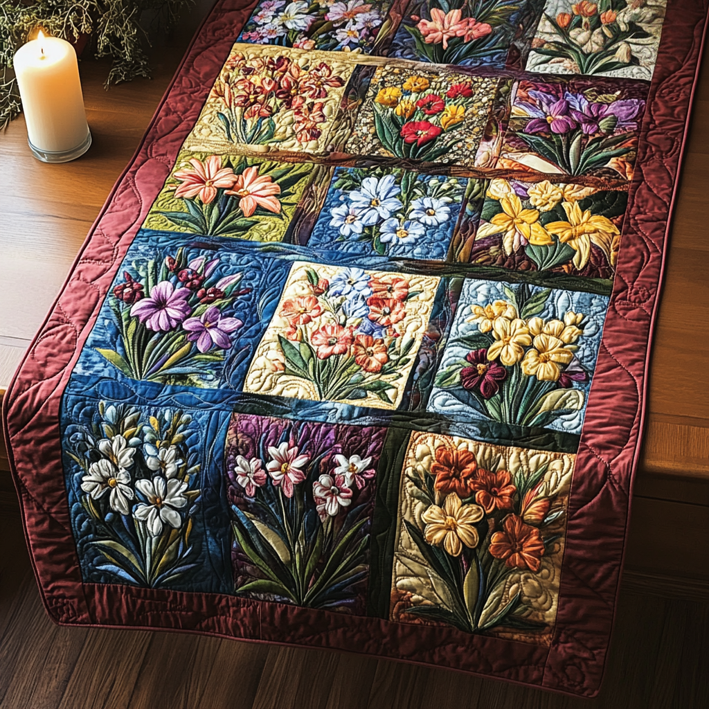 Blossom Love Quilted Table Runner NCU0NVH910