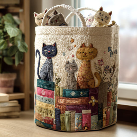 Blossom Paws Quilted Laundry Basket NCU0PTT2474