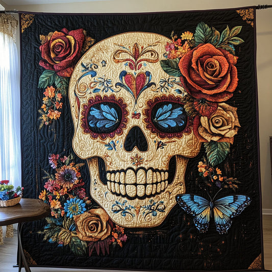 Blossom Skull Quilted Blanket NCU0PT1996