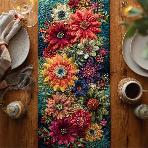 Blossom Trail Quilted Table Runner NCU0DQQ0229