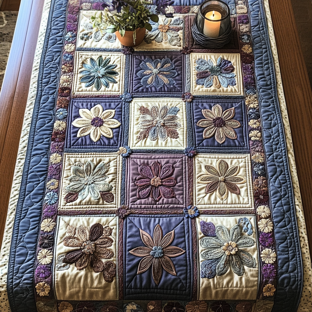 Blossom Vibe Quilted Table Runner NCU0NVH454