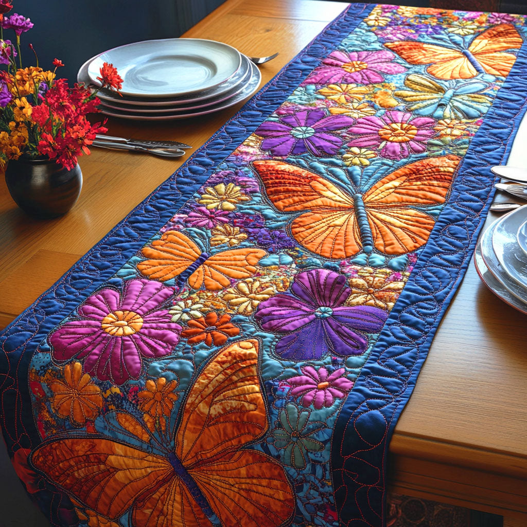 Blossom Wings Quilted Table Runner NCU0NTD580