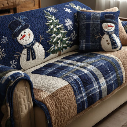 Blue Festive Nights Quilted Sofa Cover NCU0PTT3465