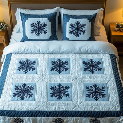 Blue Frost 3-Piece Quilted Bedding Set NCU0NNT048