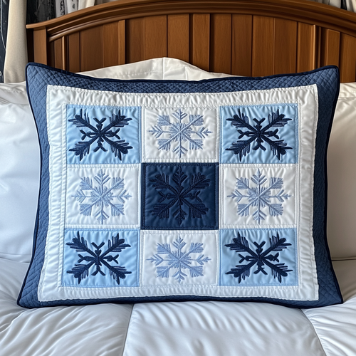 Blue Frost Quilted Bedding Pillow Case NCU0NNT077