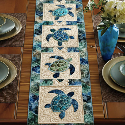 Blue Reef Quilted Table Runner NCU0NNT1739