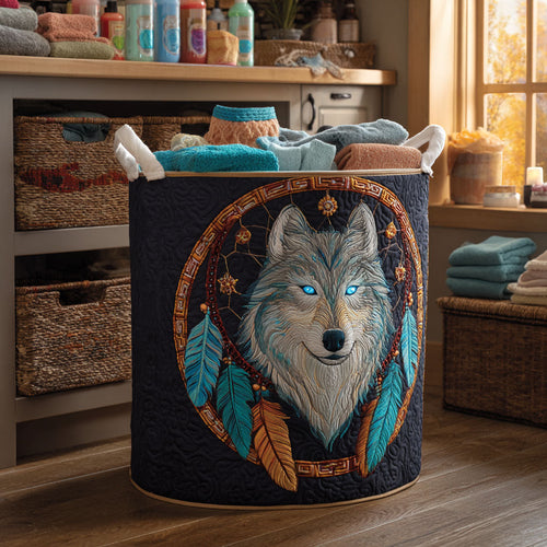 Blue Alpha Quilted Laundry Basket NCU0NTV513