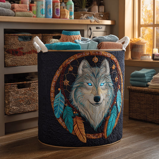 Blue Alpha Quilted Laundry Basket NCU0NTV513