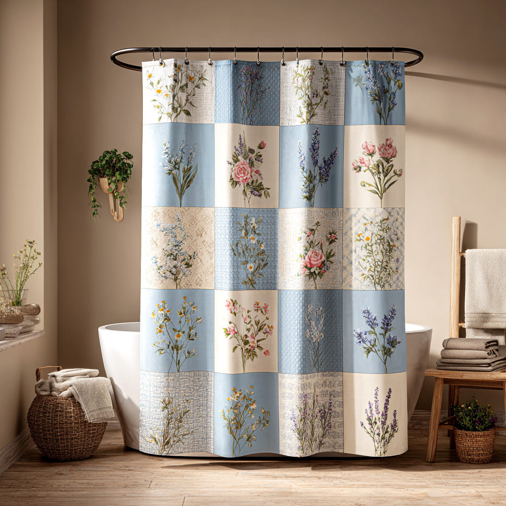 Blue Blossom Shower Curtain NCU0NTV964