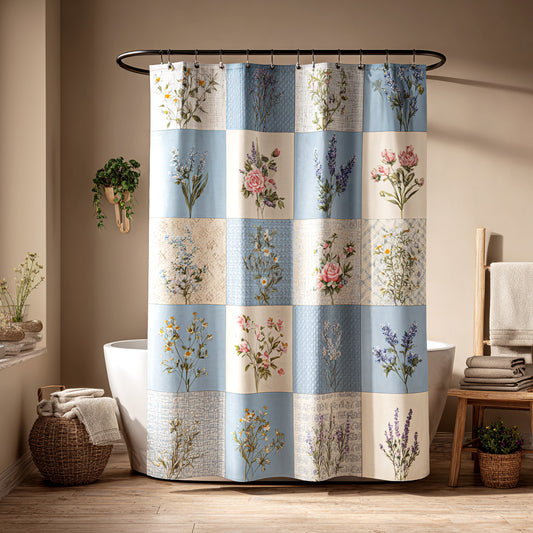Blue Blossom Shower Curtain NCU0NTV964
