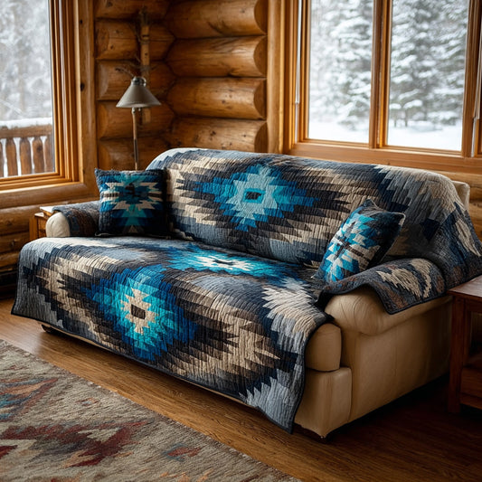 Blue Canyon Quilted Sofa Cover NCU0LDH297