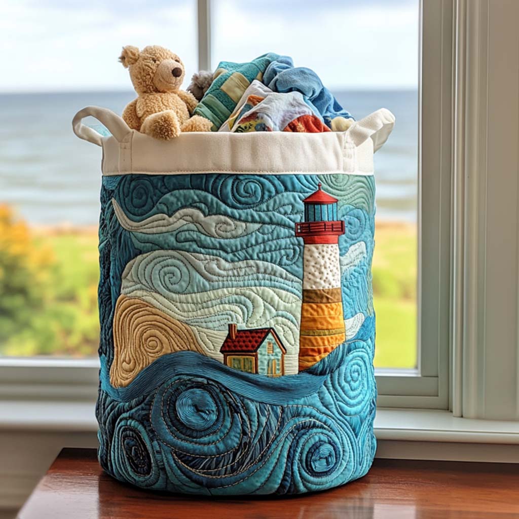 Blue Coast Light Quilted Laundry Basket NCU0NNT1236