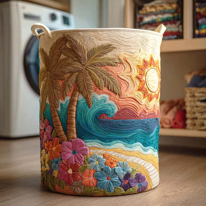 Ocean Quilted Laundry Basket NCU0QN043