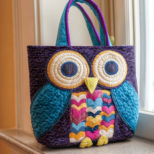 Blue Feather Quilted Tote Bag NCU0NNT2061